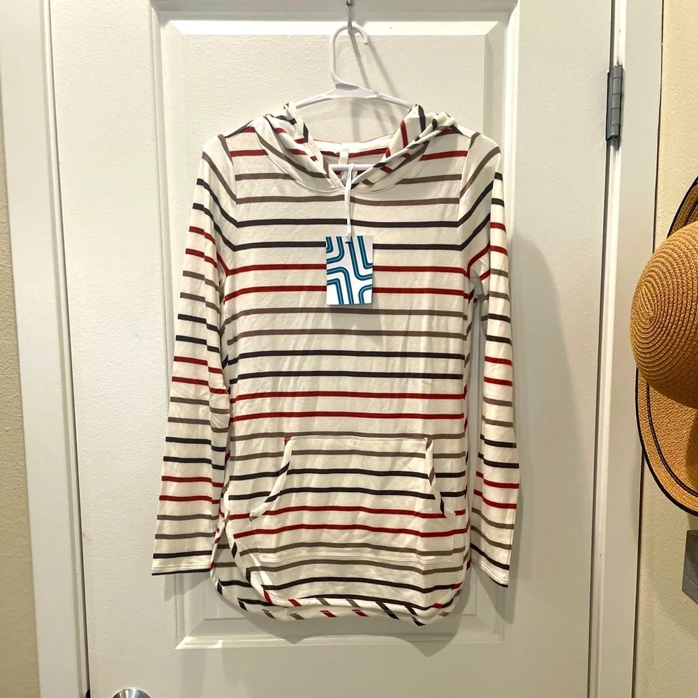 NEW… MARKET & SPRUCE Milania French Terry Curved Hem Hoodie - Picture 2 of 5